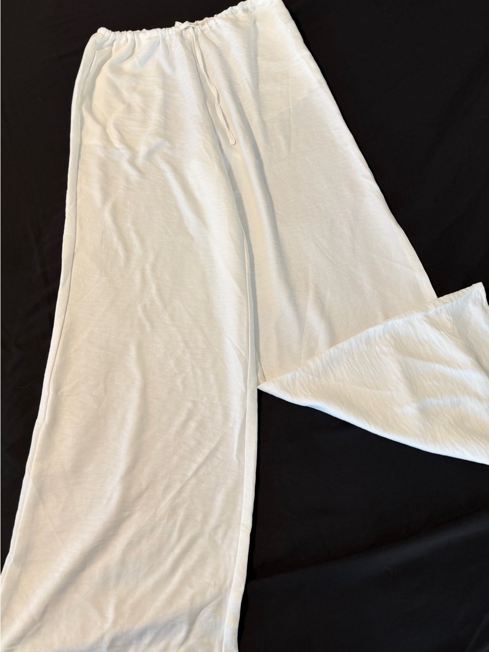 Muse White Wide-Leg Lounge Pajama Pants